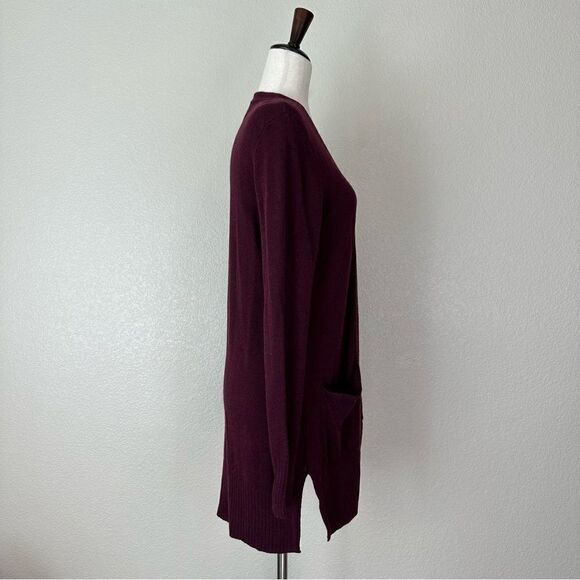 NWT Old Navy Open Front Burgundy Long Line Cardigan, Sz Medium - Picture 6 of 13